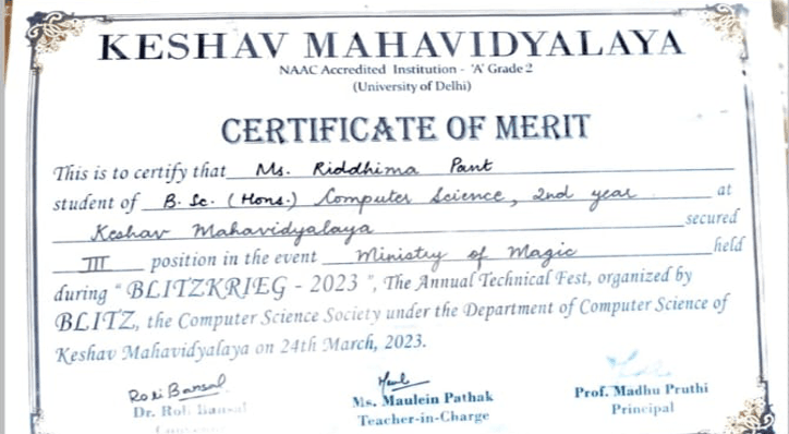 Certificate